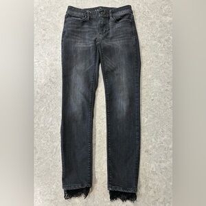 White House Black Market Black with Lace “The Skinny Ankle” Jeans size 00